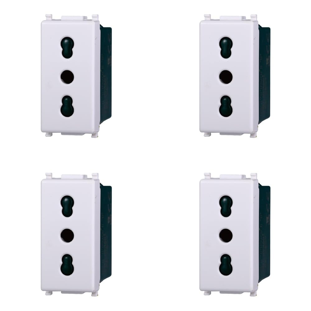 Presa Bipasso Vimar Plana 10/16A - Bianca E Compatibile