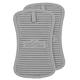 All-Clad Premium Pot Holder & Hot Pad: Heat Resistant up to 500 Degrees - 100% Cotton, 10'x6.25' Hot Pad for Kitchen and Barbeque, 2-Pack, Titanium
