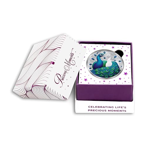 Image of Precious Moments Peacock Rangoli Silver Coin 10 Gram | 20 Gram | 50 Gram | 100 Gram BIS Hallmarked 999 Purity with Gift Box by ACPL