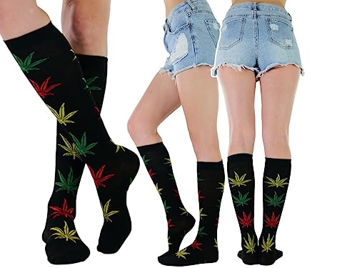 Image of ToBeInStyle Women's Colorful Patterned Design Knee High Socks
