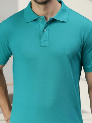 Image of Lux Cozi Men's Cotton Solid Polo Tshirt | Collar Tshirts | Half Sleeves | Stylish & Premium All Day Wear | Pack of 1