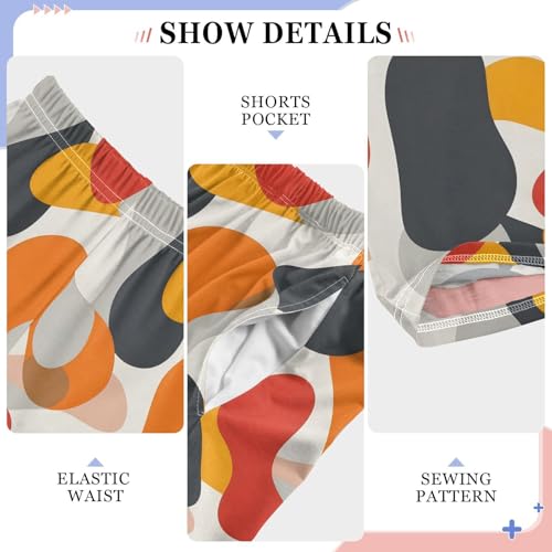 ALAZA Abstract Colorful Pattern Pajamas Bottoms with Pockets Comfy Pjs Sleepwear Elastic Waistband Pajamas Pants Lounge Pants for 6-14 Years4
