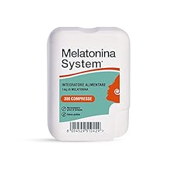 Melatonina System, 300 Compresse Melatonina 1Mg, Integratore Alimentare Utile per Prendere Sonno e Alleviare i Sintomi del Jet Lag, Regola il Ciclo Sonno-Veglia,con Dispenser, 30g
