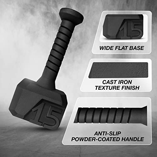Yes4All Hammer Kettlebell Anti Slip Handle Workout for Macebell Weights Exercises, Push up, Handle Grip Strength Training Equipment - 15 lb - Image 3