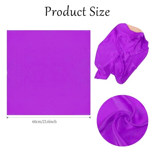 Chiffon Scarf Retro Satin Ribbon Scarf Square Ribbon Neck Scarf Chiffon Square Neck Scarves Handkerchief for Halloween Retro Women Girls Costume Accessory2