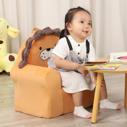 MOMCAYWEX Cuddly Toddler First Chair, Premium Character Chair, Yellow, 18 Month up to 3 Years