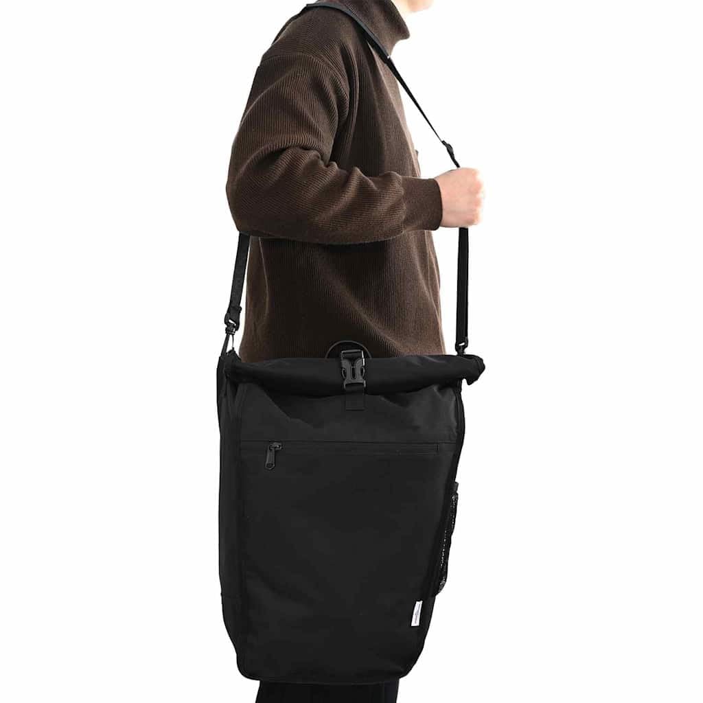 Borsa da bicicletta nera in poliestere, impermeabile e antiscivolo, con ampio spazio e comoda imbottitura, ideale per bici da città, MTB, bici da strada e escursioni in bicicletta all'aperto