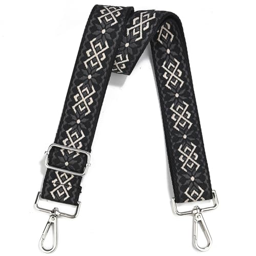 Image of Crossbody Straps for Purses Silver Hardware Purse Strap Wide Shoulder Strap Adjustable Replacement