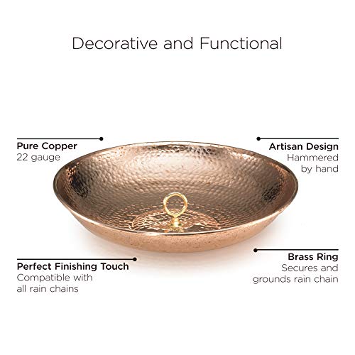 Good Directions 479P Rain Chain Basin, Large 16-1/2 Inch Diameter, 4 Inches High, 100% Pure Copper #TOP1