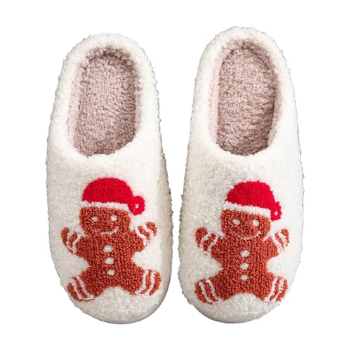 Cozy Gingerbread Man Slippers Christmas