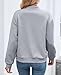 PANOZON Damen Baseball Jacke Reißverschluss Langarm Jacke Casual Bomberjacke Grau 2XL