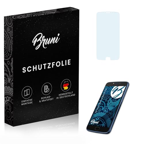 Bruni Película Protectora compatible con Lenovo Motorola Moto E4 Plus Protector Película, claro Lámina Protectora (2X)