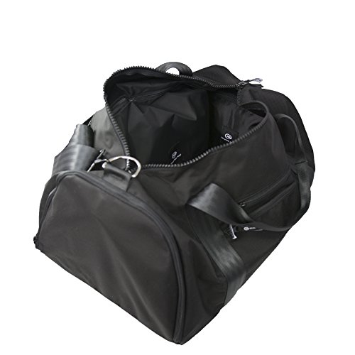 Modular Gear & Gym Bag for Cyclists, Runners, Yoga (Black)