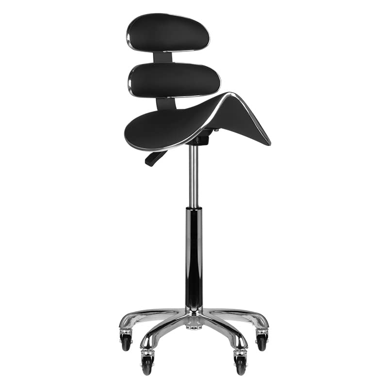 ACTIVESHOP Rollhocker Kosmetik Hocker Friseurhocker Roll Speed AM-880 schwarz