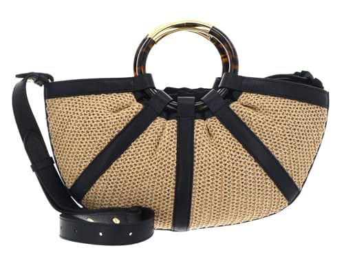 Bolso bandolera COCCINELLE de cuero natural Shell Straw handbag de diseño exclusivo