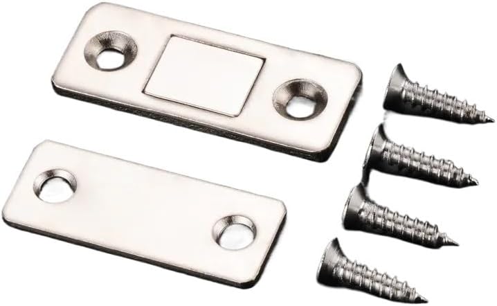 20Sets Strong Magnetic Door Closer Cabinet Door Catches Latch Furniture Doors Magnet Stop Cupboard Ultra Thin(20Sets No Sticker)