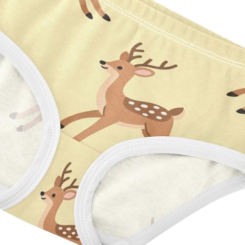 Girls' Underwear Cute Deer Yellow Toddle Brief Panties 23014564