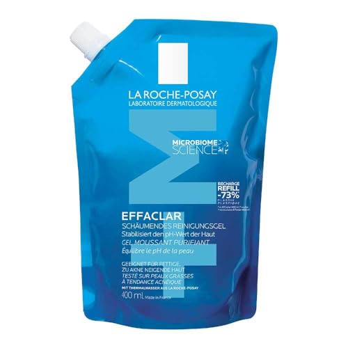 La Roche-Posay Effaclar Purifying Foaming Gel Cleanser: Anti-Breakout Facial Cleanser 400ml Refill Pouch