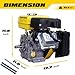 Aceup Energy 2.1HP 79.8cc Gas Engine Horizontal Shaft, 4 Stroke OHV Gas Motor, Shaft 0.62