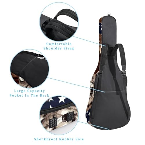 Sac de guitare acoustique étanche housse étui multicolore 42