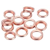 Ongfuwu 12PCS Car Oil Drain Plug Gasket, Copper Crush Washer Oil Drain Plug Gasket Replace 11026-JA00A 11026-01M02, Fits for G35 G37 Sentra Altima Frontier Armada Juck 350Z 370Z