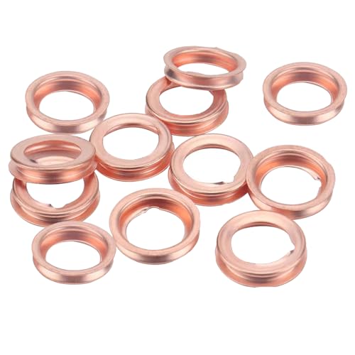 Ongfuwu 12PCS Car Oil Drain Plug Gasket, Copper Crush Washer Oil Drain Plug Gasket Replace 11026-JA00A 11026-01M02, Fits for G35 G37 Sentra Altima Frontier Armada Juck 350Z 370Z