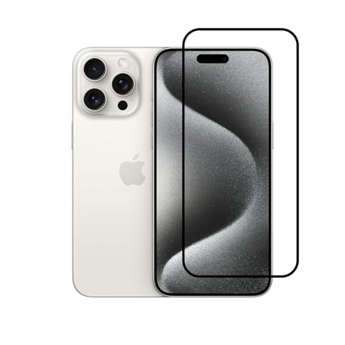 Image of Tempered glass for iPhone 15 Pro Max | Screen Protector Full HD Quality Tempered Glass Anti-Scratch Edge to Edge Coverage For Easy Installation (Iphone 15 Pro Max), Pack Of 1
