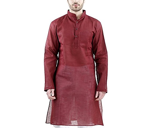 Kurta larga de mezcla de seda para bodas y celebraciones étnicas 1