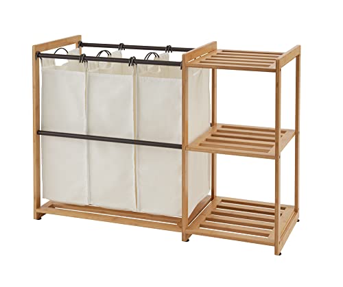Trinity Tbfpbr-2100 3 Bag Bamboo Laundry Station, Bronze #TOP2