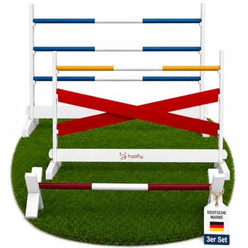 Hoofly Hobby Horse Hindernisse Set – 2 Steilsprünge & 1 Cavaletti/Hindernisse Hobby Horsing Zubehör & Hürden Kinder/Sprünge zum Spielen & Trainieren/Steckenpferd Parcours & Geschenk Kinder