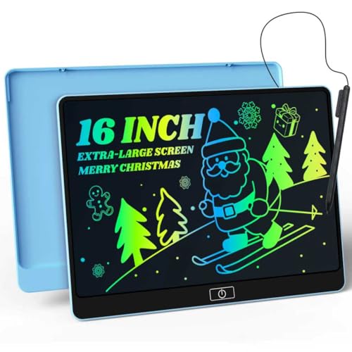 POPERFUN Pizarra Magnetica Infantil LCD, Tableta Escritura Niños De Doodle Color 16 Pulgadas, Juguetes Educativos Aprendizaje Para Niños y Niñas, Cumpleaños 3-12 Años(Azul) POPERFUN Pizarra Magnetica Infantil LCD, Tableta Escritura Niños De Doodle Color 16 Pulgadas, Juguetes Educativos Aprendizaje Para Niños y Niñas, Cumpleaños 3-12 Años(Azul)