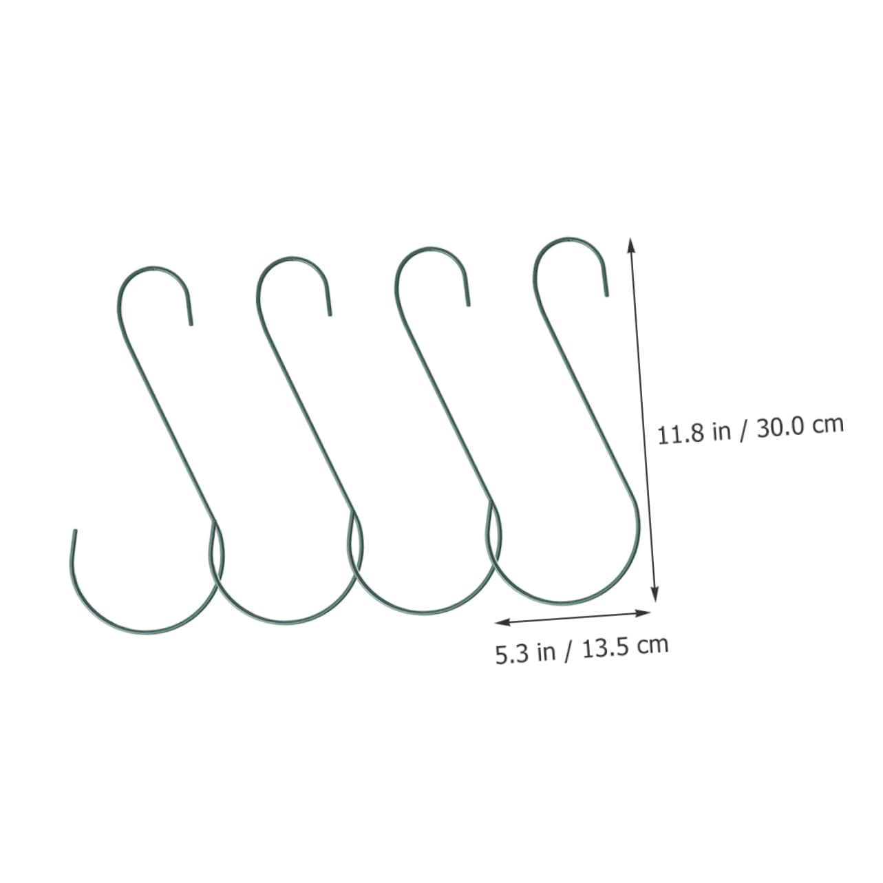 Yardwe 3 Set Gancio per Mangiatoia per Uccelli Appendiabiti Alimentatore Cinciallegra Gancio per Fioriera Sospesa da Giardino Sospeso S Ferro da Stiro Green 4 Pezzi * 3