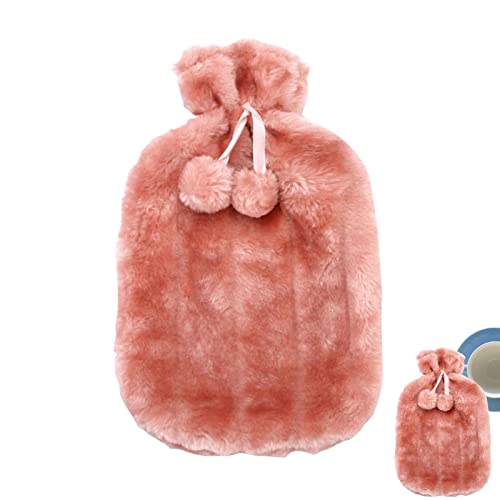 Amesor Wärmflaschentuch | 2-Liter-Wärmflaschenbezug aus Kunstplüschpelz - Wasserflasche Softcover für heiß kalt 6-8 Stunden warm halten hilft...