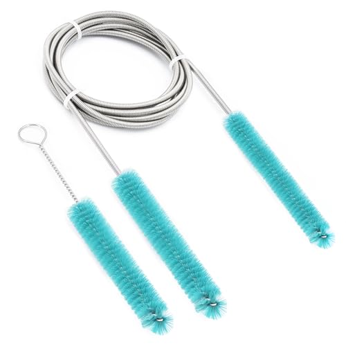 Image of CPAP Hose Cleaning Brush and Handy Brush Suitable for Cleaning 7 Feet Tubing and 22mm 19mm 15mm Diameter Tubing (Green)