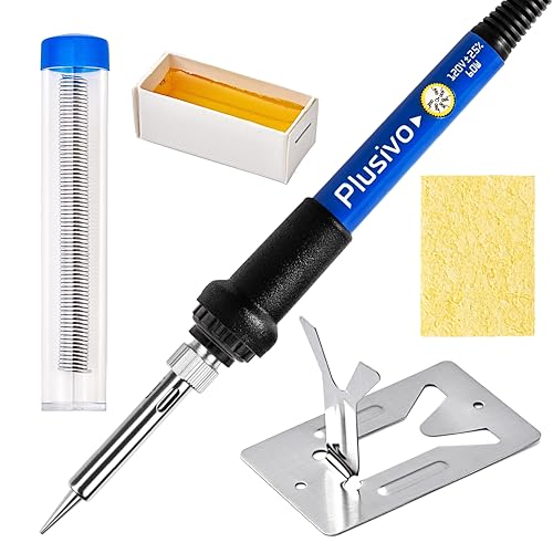 Soldering Iron Kit, 60W Soldering Iron Adjustable Temperature 5-in-1, Solder