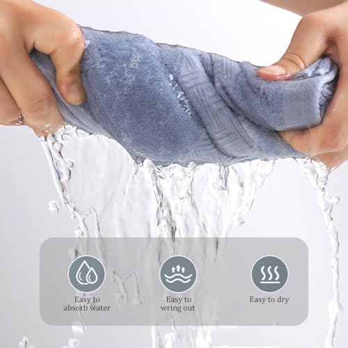 Serviette de bain absorption rapide essuie-mains coton doux lot de 4