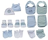 Little Me 13 Piece Take Me Home Set, Blue/White, 0-12 Months