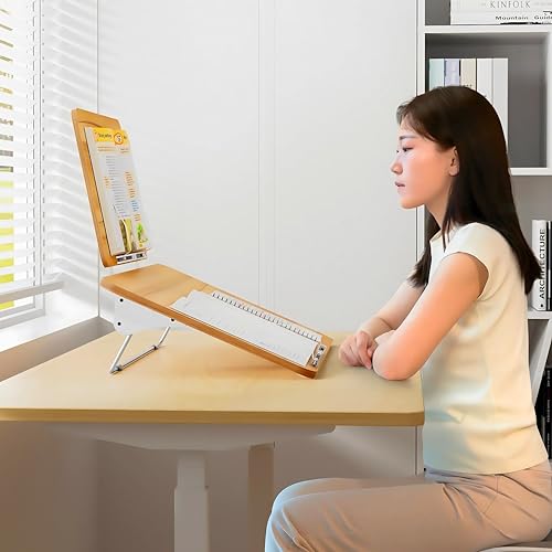 Image of New Book Stand for Reading, Writing, Painting and Used As Laptop Stand for Desk, 360 Degree Rotatable Multi-Functioal Book Reading Stand Adjustable Height-Angle (BG-5LW)