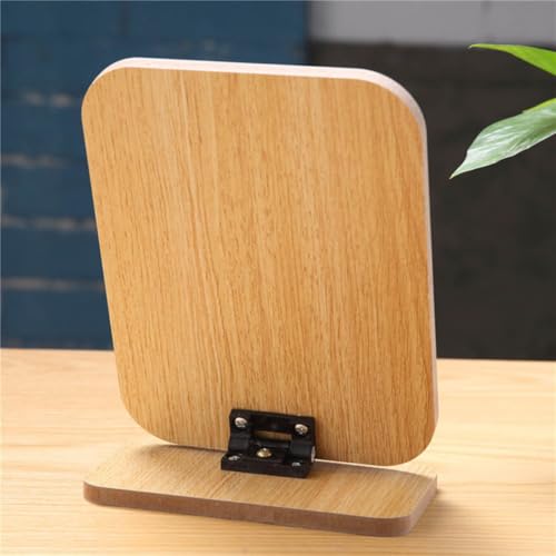 Espejo retro plegable de madera grande de maquillaje para escritorio 4