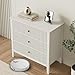 May in Color Large White 3 Drawer Dresser, Painted 30 Inch Tall Wood Nightstand with Storage, Wide Modern Chest of Drawers with Ball Bearing Slide for Bedroom Hallway Living Room Entryway Office