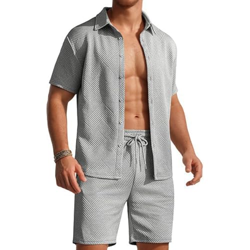 Ensemble chemise et short homme - Survêtement 2 pièces pour été et yoga