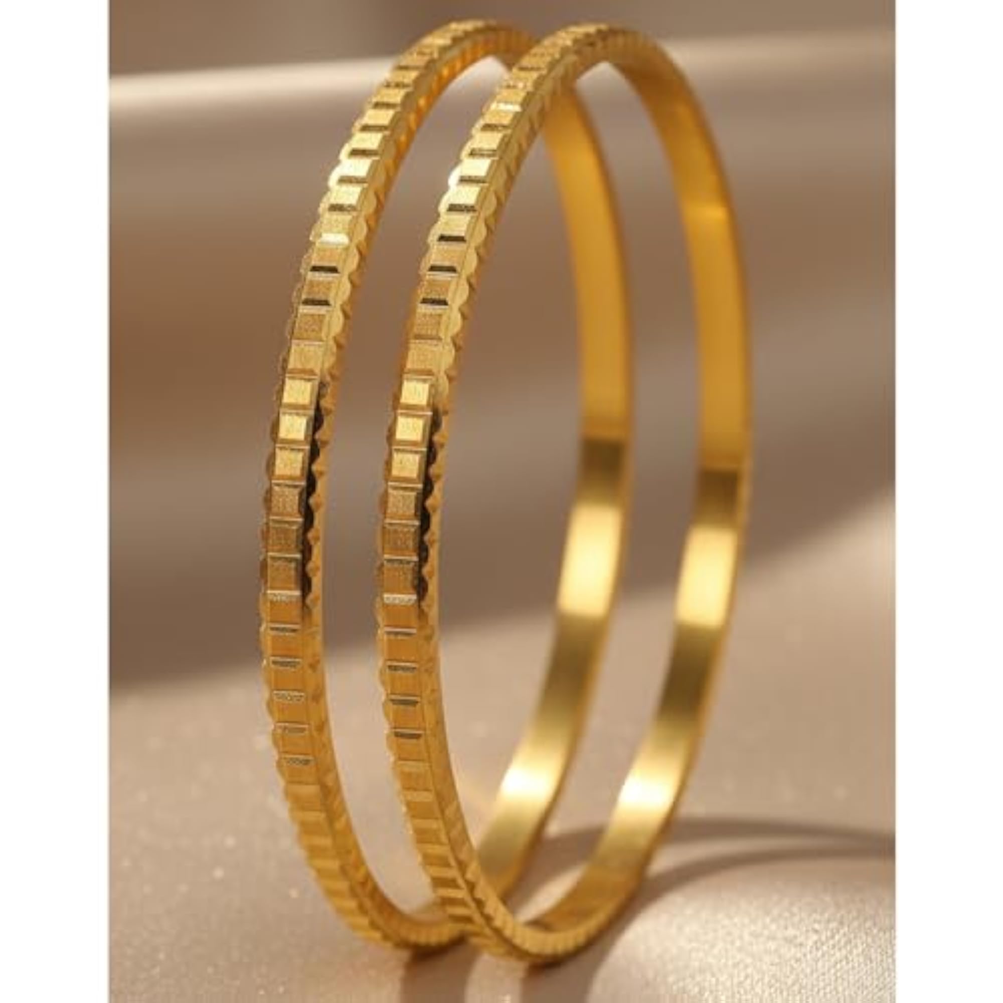 Traditional Ethnic Plated Bangle Set for Women, 1 Gm