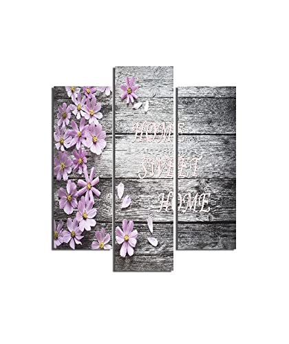 Tableau fleurs nature Homemania triptyque salon chambre MDF