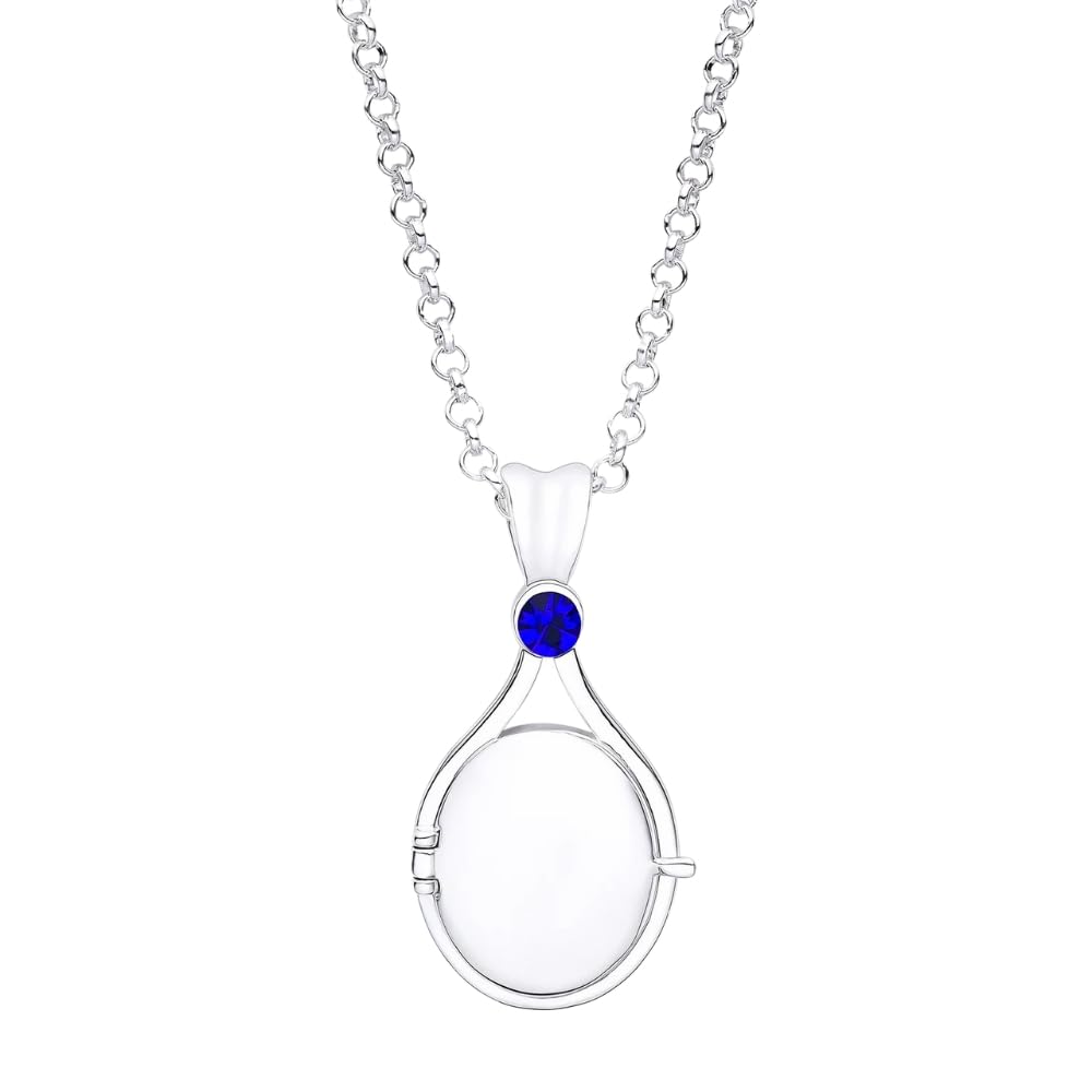H2O Collana con ciondolo a forma di conchiglia di sirena, color argento, rame, con vetro, film TV, gioielli apribili da donna