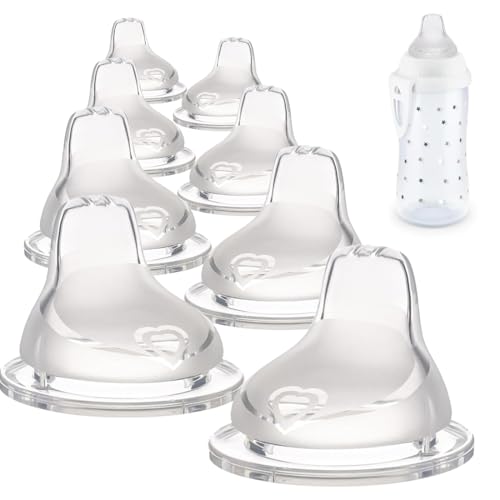 QOCUILC 8 Piezas Tetina con pico de pato para beber, Accesorio universal para biberones de 5 cm