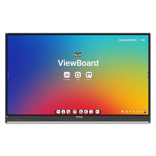 Image of ViewSonic IFP7553-ED-M 75 Inch 4K ViewBoard Interactive Flat Panel Display with Android 14 EDLA, TAA Compliant