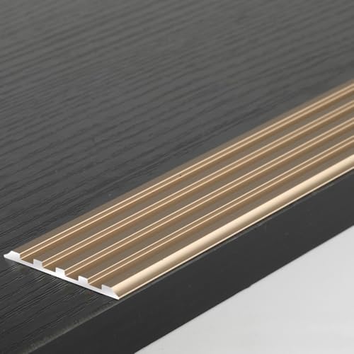 Tiras de aluminio plateadas de 90 cm con superficie texturizada para esquinas de peldaños 3