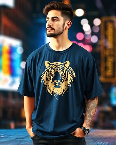 Image of AUSK Oversized Tshirts || Half Sleeve Round Neck T-Shirts for Men