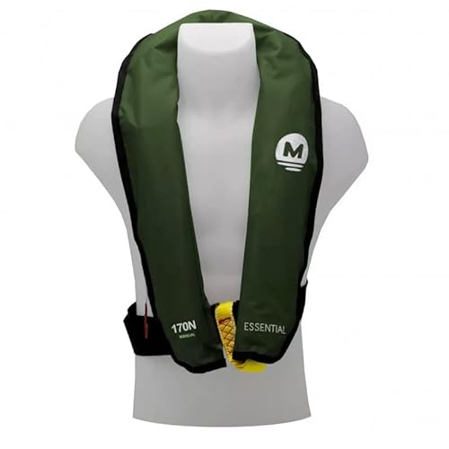 gilet de sauvetage gonflable manuel spécial pêche 170n vert -