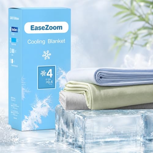 Cooling Blanket for Hot Sleepers, Instant Icy-Cool Feel Cool-Touch Double-Sided Blanket for Night Sweats, Lightweight Breathable Summer Throw for Bed Sofa Couch Travel, Adults Kids, Green, 152*203 cm